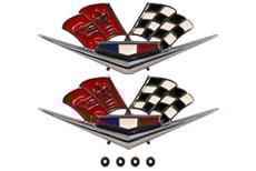 1962-63 FENDER EMBLEM, 327/409  X-FLAG